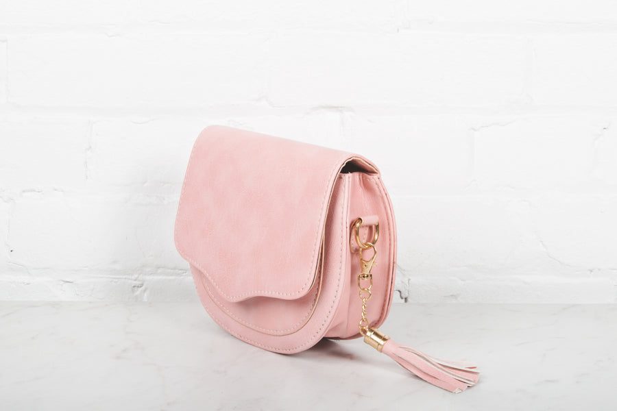Kapaklı çapraz çanta, pembe